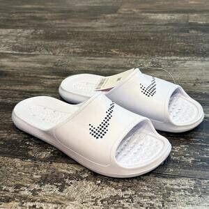 Nike Victori One Shower Slide Mens Size 8 White Black Beach Pool CZ5478-100 NEW